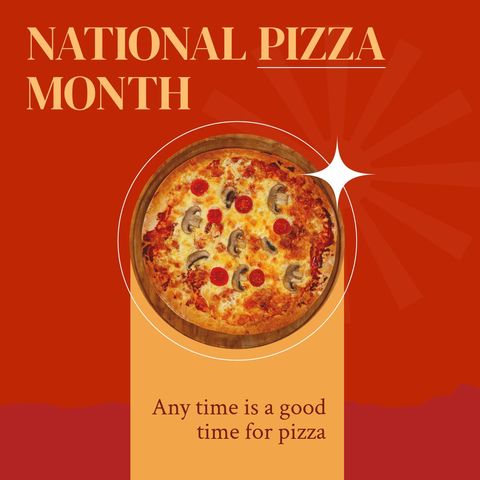 celebrating national pizza month with delicious pepperoni and mushroom pizza - Download Free Stock Templates Pikwizard.com