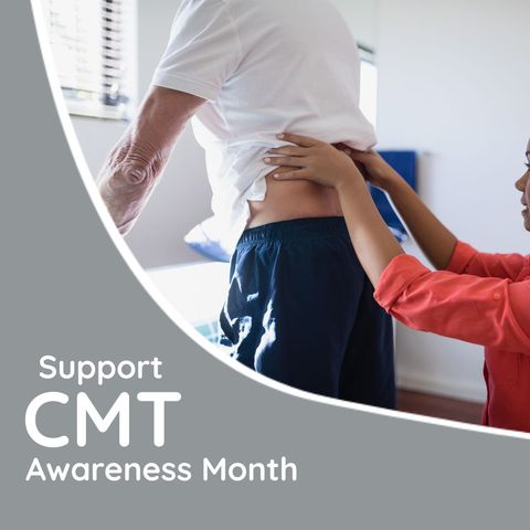 Cmt awareness month with doctor and senior patient