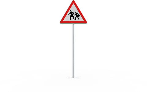 transparent caution children road sign illustration - Download Free Stock Videos Pikwizard.com