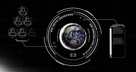 Futuristic Global Data and AI Concept Background