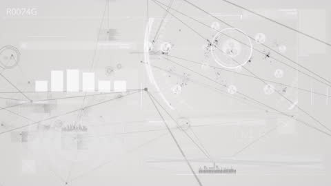 Futuristic Data Processing Interface Over Abstract Background