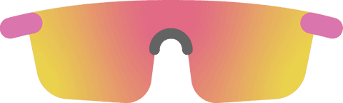 Vector sport eyeglasses on transparent background