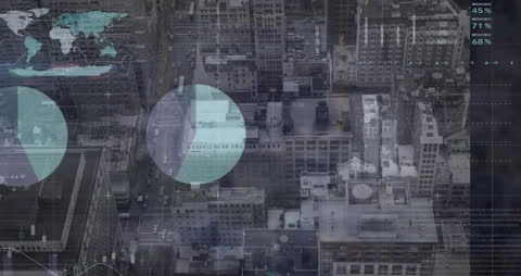 Futuristic Cityscape Data Processing with Statistical Graphics