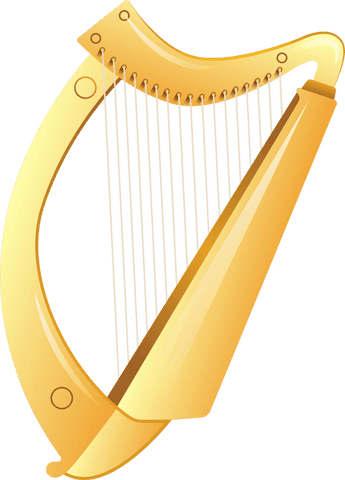 shining harp displayed on transparent background with elegant strings - Download Free Stock Videos Pikwizard.com