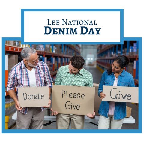 Diverse Group Supporting Lee National Denim Day Fundraiser - Download Free Stock Templates Pikwizard.com