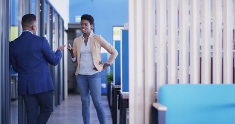 Business Professionals Engaged in Office Discission