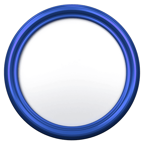 Blue Circular Frame with White Center on Transparent Background Mockup - Download Free Stock Videos Pikwizard.com