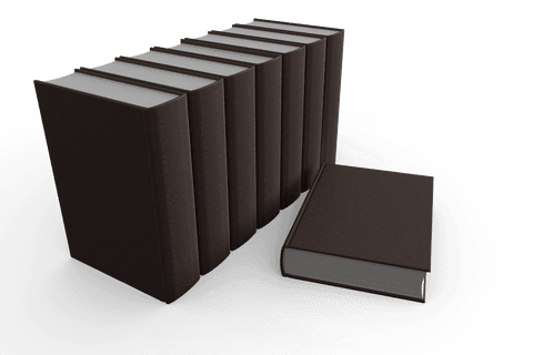 black books in row with single layout piece on transparent background - Download Free Stock Videos Pikwizard.com