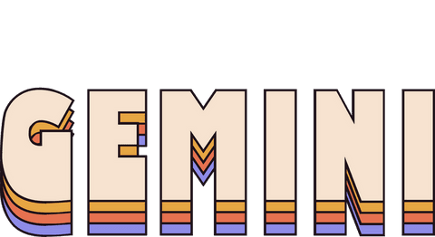 retro gemini lettering with vintage stripes on transparent background - Download Free Stock Videos Pikwizard.com