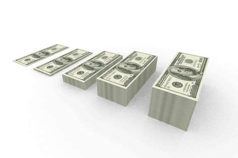 stacks of cash increasing sizes on transparent background - Download Free Stock Videos Pikwizard.com