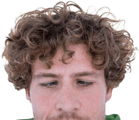 transparent curly haired man making grimace on white background - Download Free Stock Videos Pikwizard.com