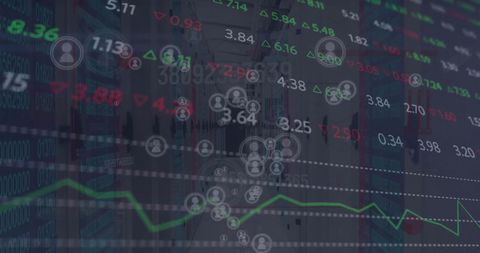 Financial Data Processing with Global Network Connections Concept - Download Free Stock Images Pikwizard.com