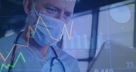 Doctor Analyzing Patient Data on Digital Charts