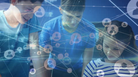 Students Engaging with Digital Network of Connections