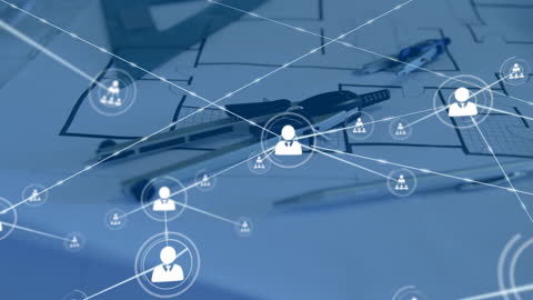 Digital Networking Over Architectural Blueprints