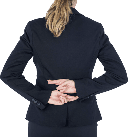 businesswoman transparently crossing fingers gesture honesty concept - Download Free Stock Videos Pikwizard.com
