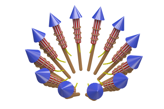 Transparent Circle of Colorful Firework Rockets Isolated on White Background - Download Free Stock Videos Pikwizard.com