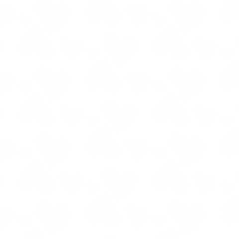 Seamless repeating white hearts on transparent background
