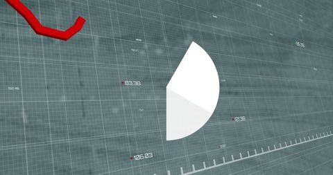 3d pie and line charts illustrating financial trends