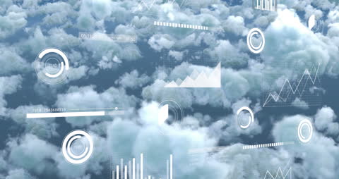 Futuristic Cloud Data and Analytics Visual