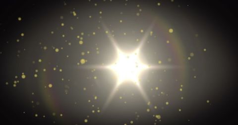 Bright Shining Starburst with Sparkling Particles in Cosmic Green