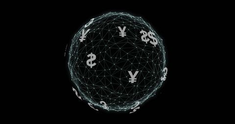 Global Network of Currency Symbols on Digital Sphere - Download Free Stock Images Pikwizard.com