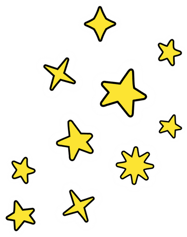 vibrant cartoon yellow stars with black outlines on transparent background - Download Free Stock Videos Pikwizard.com