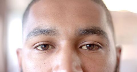 Close-Up on Calm Gaze Reflecting Mindfulness and Serenity