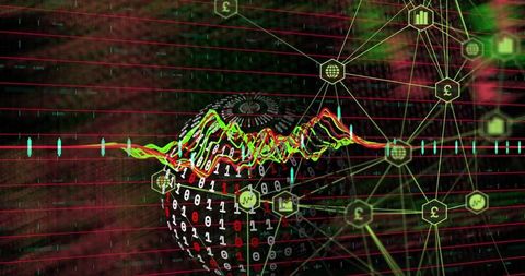 Global Technology Network with Digital Data Grid - Download Free Stock Images Pikwizard.com