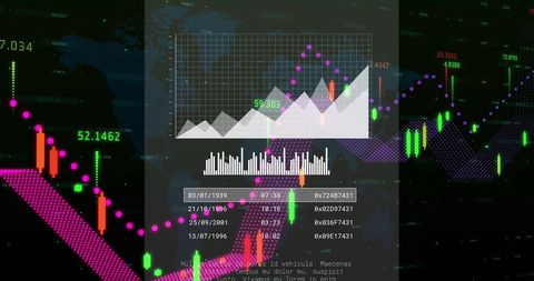 Dynamic Stock Market Chart Overlay with Financial Data Visuals - Download Free Stock Images Pikwizard.com