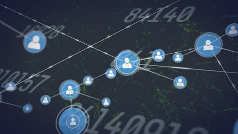 Global Network Connections with Data Exchange Animated Visual