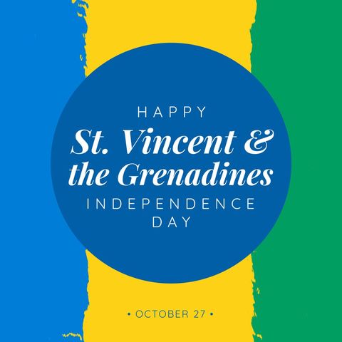 Happy independence day celebration for st. Vincent and grenadines