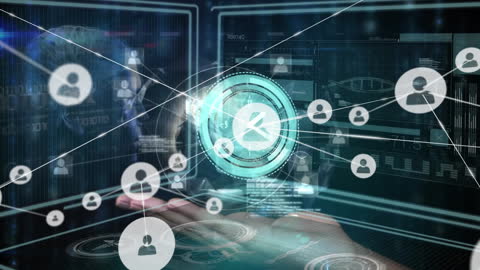 Futuristic Healthcare Technology Interface with Digital Data