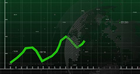 Digital Stock Market Graph with Abstract Coding Background - Download Free Stock Images Pikwizard.com