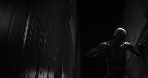 Stunned Monster in Dark Eerie Tunnel - Download Free Stock Images Pikwizard.com