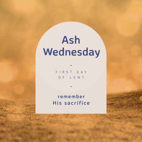 reflective ash wednesday lent reminder with warm tones - Download Free Stock Templates Pikwizard.com