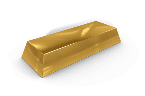 Golden bar on transparent background vector illustration