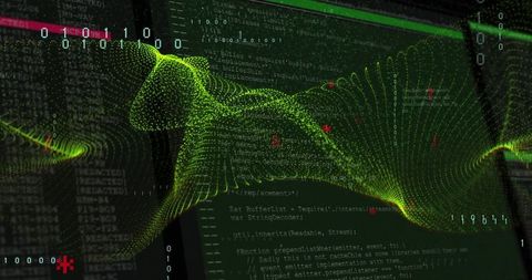 Abstract Digital Data Visualization on Simulated Screen - Download Free Stock Images Pikwizard.com