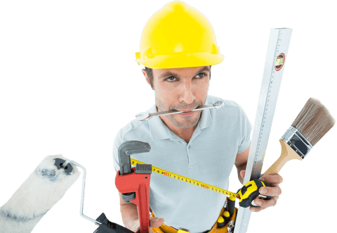 transparent male carpenter with tools for multiple tasks - Download Free Stock Videos Pikwizard.com
