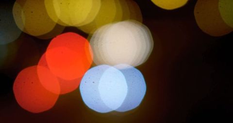 Abstract Hexagonal Bokeh Creating A Vibrant Urban Glow
