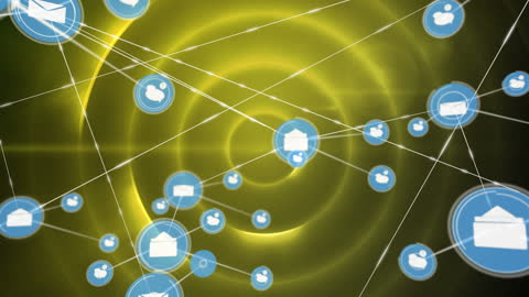 Digital Network Symbolizing Global Connections and Communication