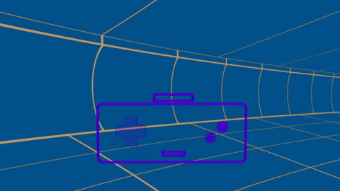 Futuristic Gamepad in Digital Tunnel Space Animation