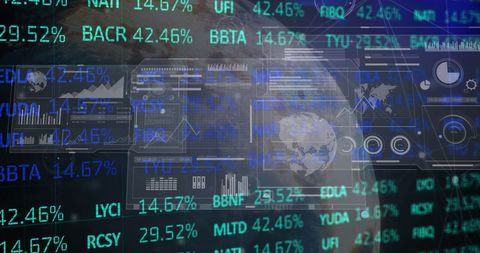 Global Digital Network and Data Analysis Interface - Download Free Stock Images Pikwizard.com