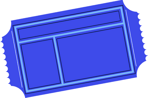 blue flat perforated ticket on transparent background vector design - Download Free Stock Videos Pikwizard.com