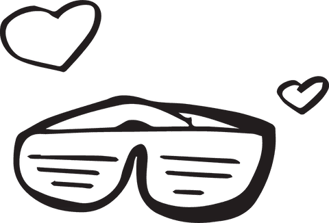 Transparent Sunglasses and Hearts Decorating Love Theme - Download Free Stock Videos Pikwizard.com