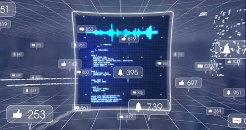 Data Processing and Social Media Animation in Cityscape