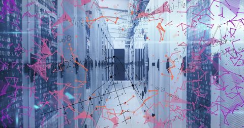 Data Servers and Abstract Network Overlay - Download Free Stock Images Pikwizard.com