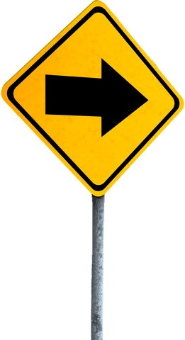 traffic road sign arrow indicating right turn on transparent background - Download Free Stock Videos Pikwizard.com