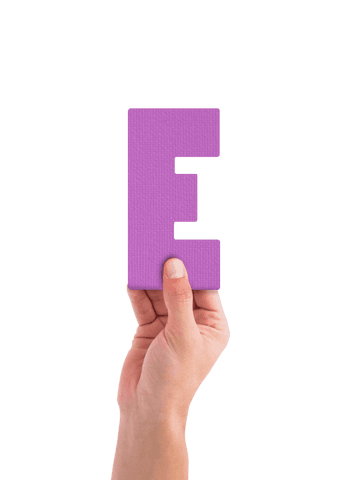 hand holding purple letter e transparency - Download Free Stock Videos Pikwizard.com