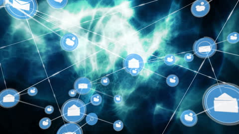 Abstract Digital Network Communication Background